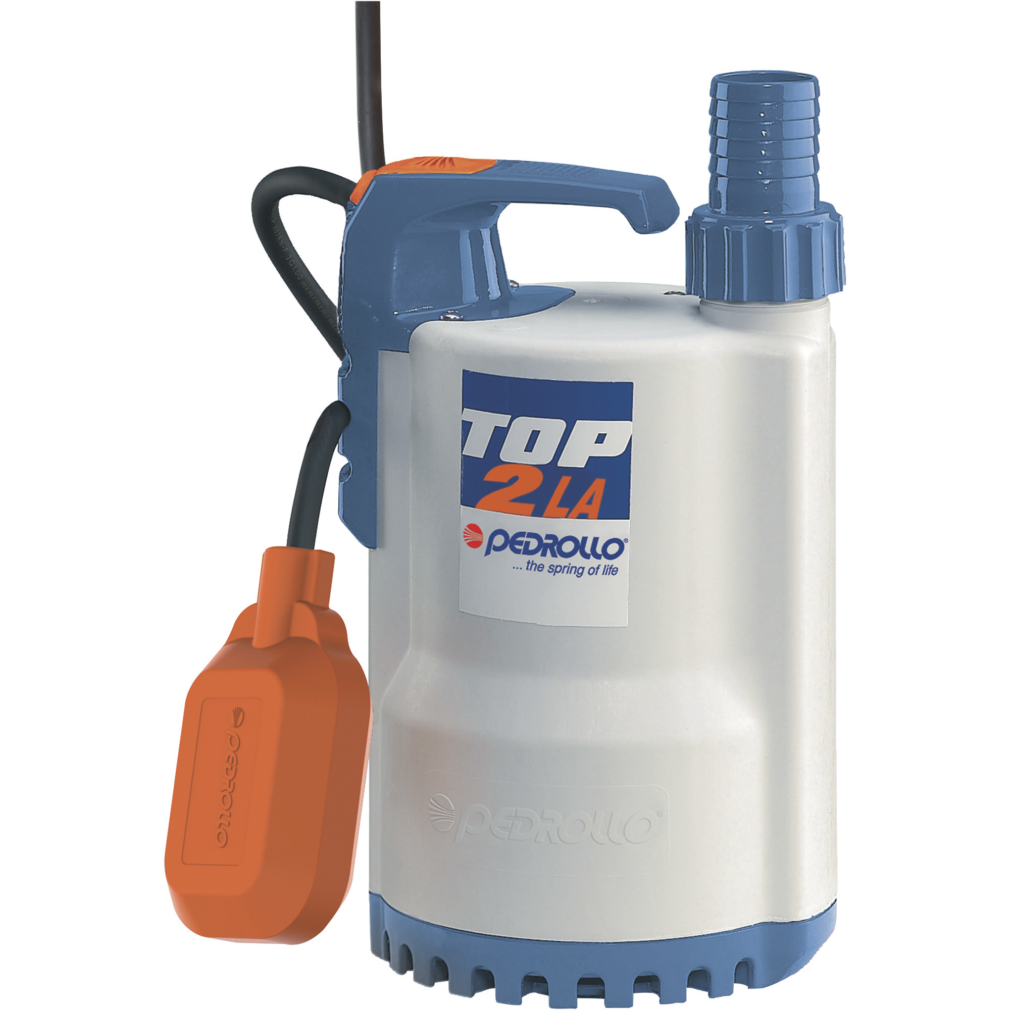 Pedrollo Top 2-LA Submersible Water Pump, 3,487 GPH, 1/2 HP, 115 Volts, 1 1/4in. Port, Model# TOP 2 LA